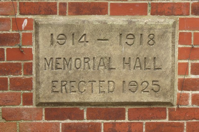 Inscription Stone Former Memorial Hall © Graham Robson Cc By Sa2