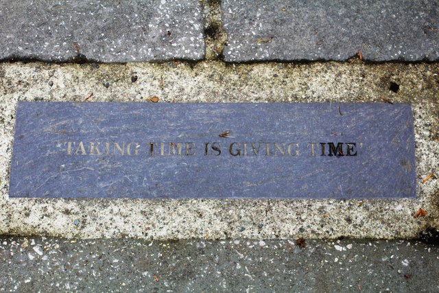 Taking time is giving time