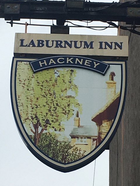 The sign the Laburnum Inn