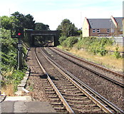 SZ1593 : Signal BC 141 facing Christchurch railway station by Jaggery