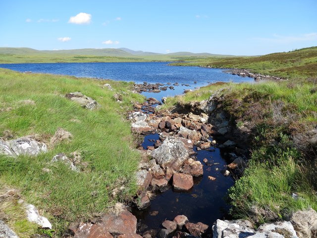 Small unnamed burn flowing into the southern end of Loch an Eoin