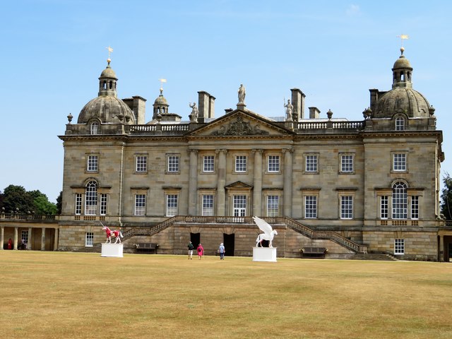 Modern art in front of Houghton Hall © Richard Humphrey cc-by-sa/2.0 ...