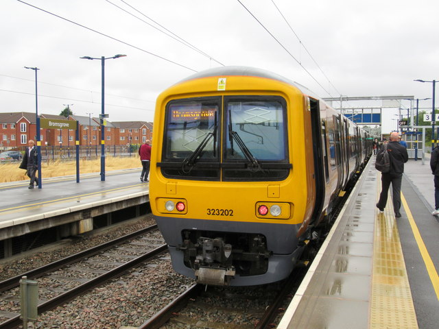 First Cross-City Electric Train Arrived at Bromsgrove Today