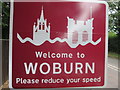 "Welcome to Woburn" sign