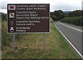 SN9768 : Tourist information sign at the eastern edge of Rhayader by Jaggery