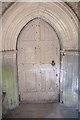 SK9725 : The church of St. Thomas of Canterbury: The door inside the porch by Bob Harvey