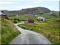 The road to Gearrannan Blackhouse Village