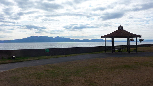 Ground of Seamill Hydro Hotel With Arran in Background