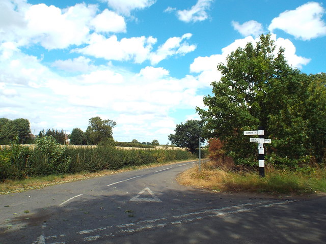 Road junction near Orton, Northamptonshire