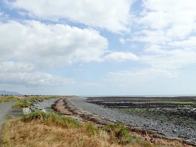 Erosion of the raised beach west of Ballagan Point