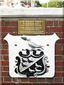 The coat of arms of Thomas Newland Allen, Hampton Court Bridge