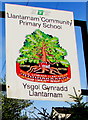 Ysgol Gynradd Llantarnam/Llantarnam Community Primary School name sign, Cwmbran