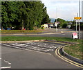 Keep Clear area on a Llantarnam corner, Cwmbran