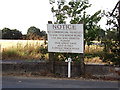 TL8427 : Sign on Earls Colne Airfield Road by Geographer