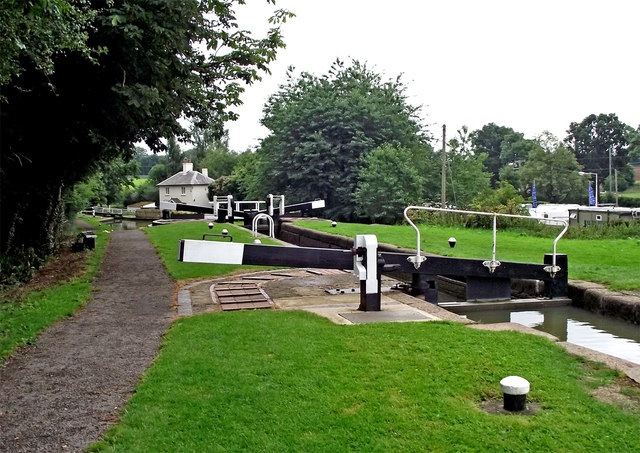 Lock No 3 at the Watford staircase in Northamptonshire