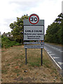 Earls Colne Village Name sign