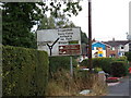 TL8628 : Roadsign on the A1124 Church Hill by Geographer