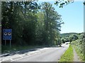 The pavement changes sides on the A267