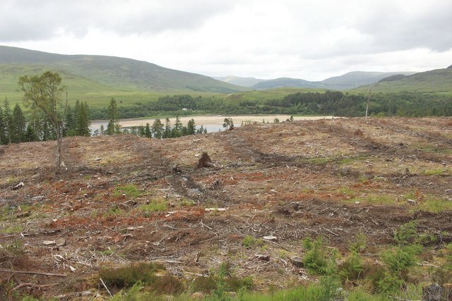 Clear felled forest on the Ardverikie estate