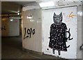 TG2208 : St Stephens underpass - cat in a dress by Evelyn Simak