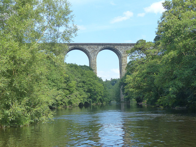 River Dee and viaduct, Ty Mawr Country Park, Wrexham