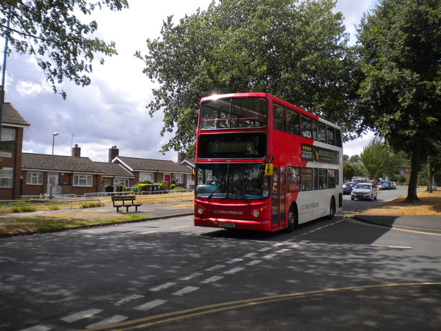 Bus on Cromwell Lane, Bartley Green