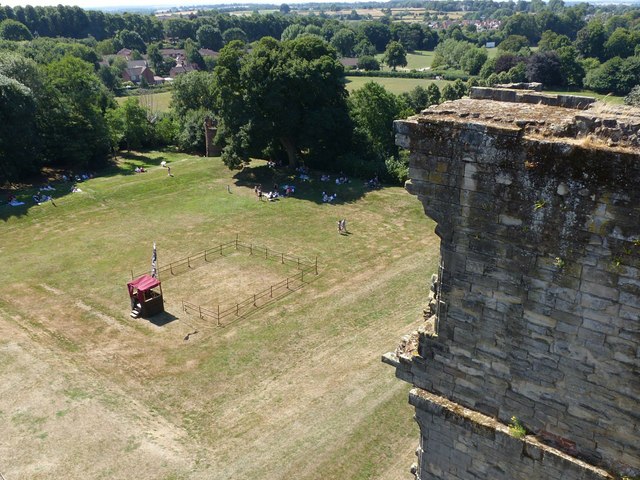 Ashby Castle – the gardens from the Hastings tower