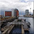 SJ3390 : Prince's Dock Lock, Liverpool Canal Link by Ian Taylor