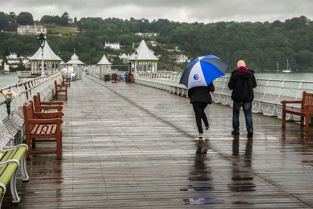 A rainy day at Bangor Pier