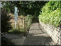 Pye Nest Road Footpath at an entrance to Crow Wood park, Sowerby Bridge