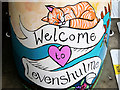 SJ8794 : Welcome to Levenshulme (Bee in the City) by David Dixon