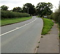 Grass strip between the A51 London Road and the pavement, Stapeley