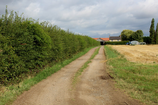 Track heading towards Manor Farm