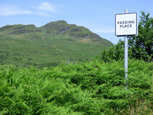 Passing place on the B836 road