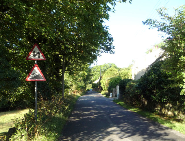 Approaching a steep hill on Netherghyll  Lane, Cononley
