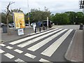 ST8978 : The huge zebra crossing at Leigh Delamere services westbound by David Smith