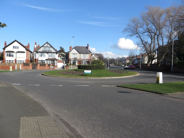 Roundabout on Grove Road, Wallasey