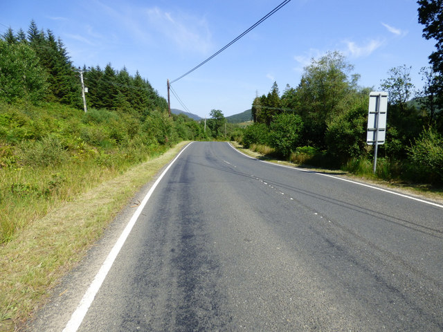 The B836 road near Clachaig