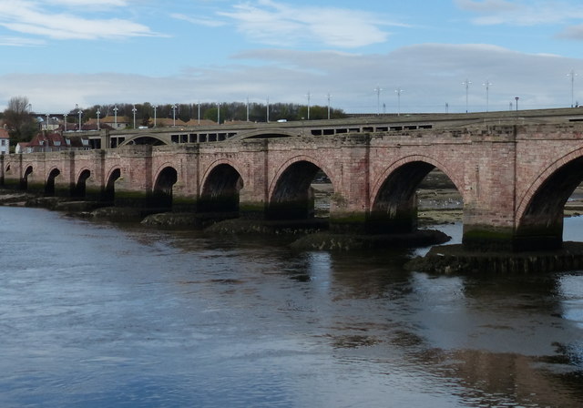 Berwick Bridge crossing the River Tweed