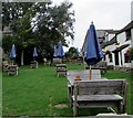 Butchers Arms beer garden, Oakridge Lynch, Gloucestershire