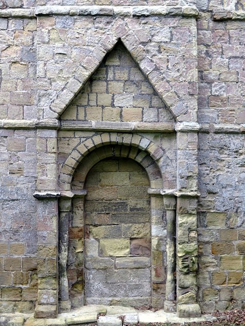 Blocked doorway, St Lawrence Church, Warkworth