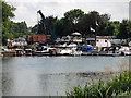 Boatyard on the River Thames by Chertsey Meads