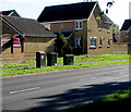 Three telecoms cabinets, Morgan Way, Newport