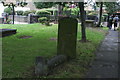 View of a gravestone in the grounds of Lewisham Parish Church St. Mary the Virgin