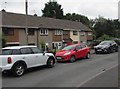 Cars and houses at the southeast end of Humber Road, Bettws, Newport