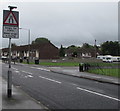 Bilingual traffic sign alongside Monnow Way, Bettws, Newport