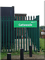 TM0932 : Cattawade River Monitoring Station sign by Geographer
