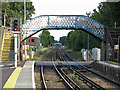 Footbridge and level crossing, Chertsey station