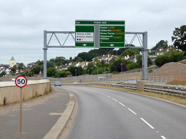 Overhead Sign Gantry on the South Devon... © David Dixon :: Geograph ...