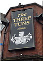 Sign on the Three Tuns public house, Gateshead